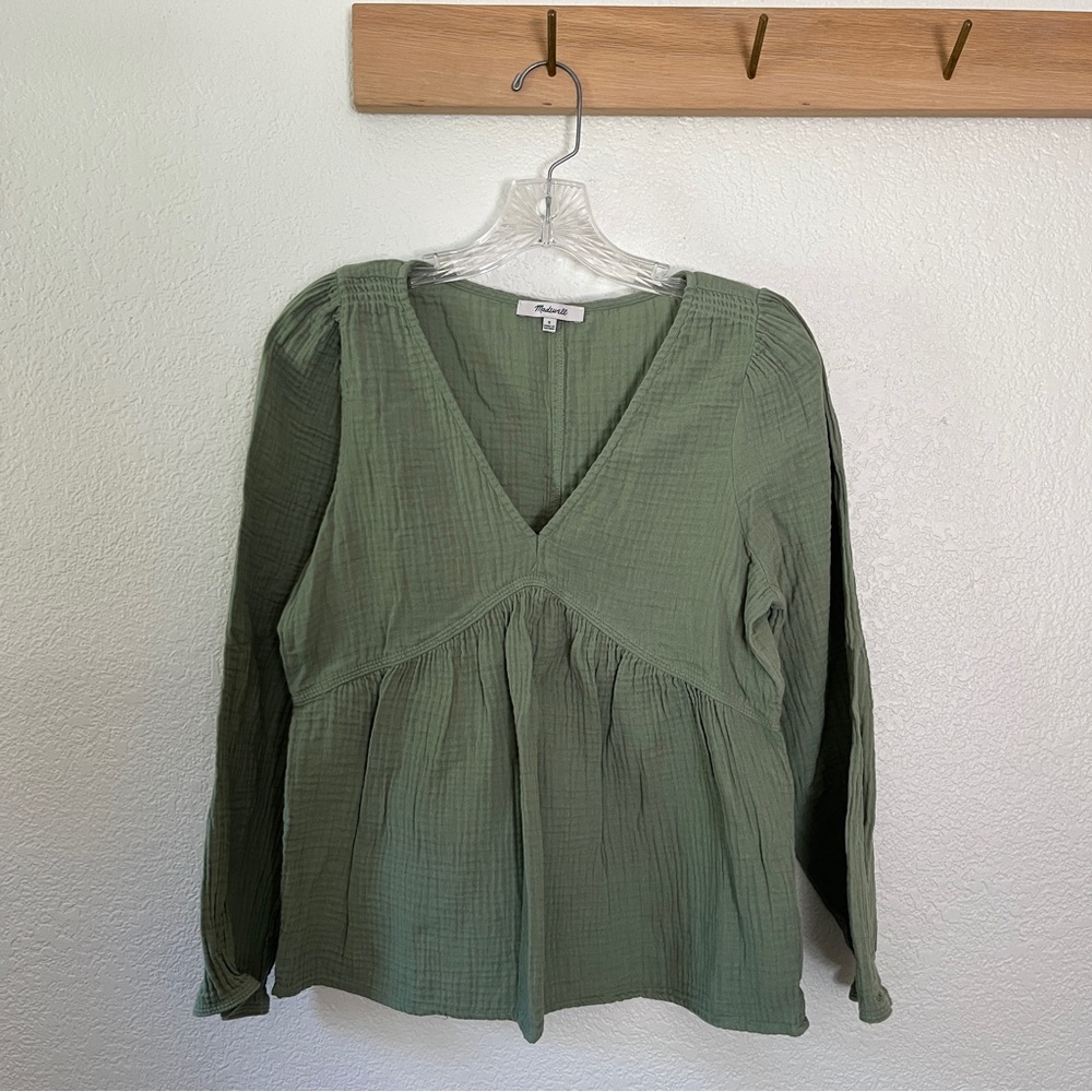 Madewell lightspun blouse, seafoam